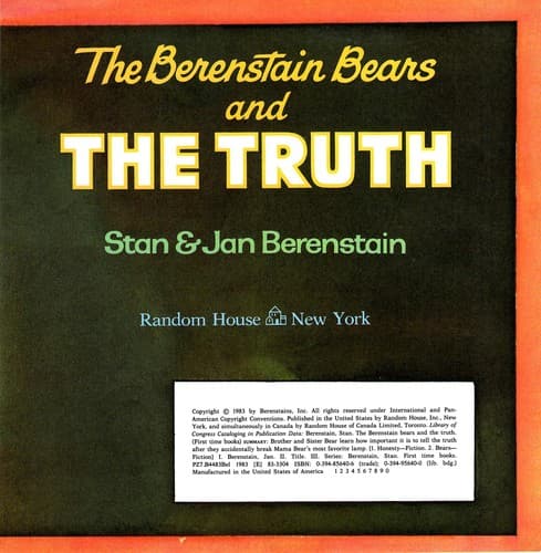 Cover of The Berenstain Bears and the Truth
