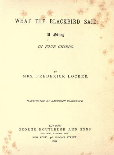 Cover of What the Blackbird Said