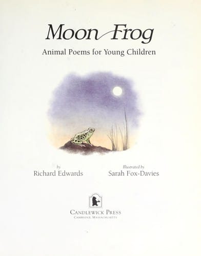 Cover of Moon Frog Animal Poems for Young Children