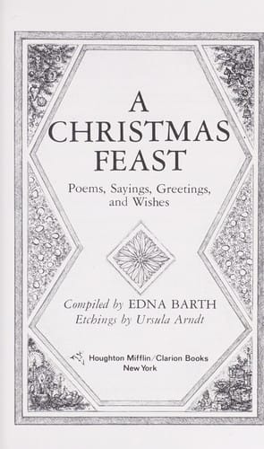 Cover of A Christmas Feast Poems, Sayings, Greetings, and Wishes