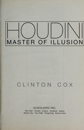 Cover of Houdini Master of Illusion