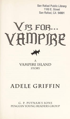 Cover of V is For-- Vampire