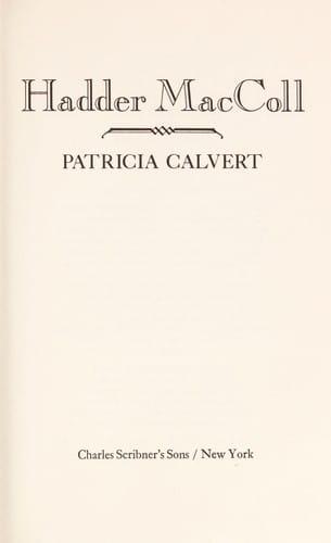 Cover of Hadder MacColl