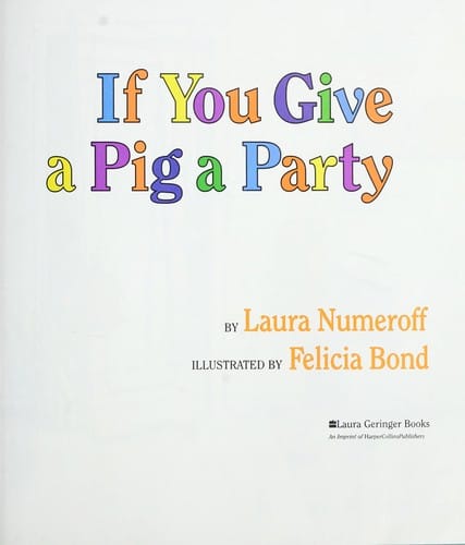 Cover of If You Give a Pig a Party