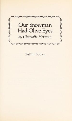 Cover of Our Snowman Had Olive Eyes