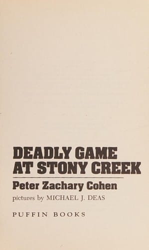 Cover of Deadly Game at Stony Creek