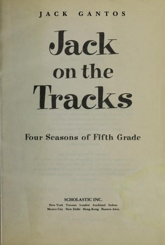 Cover of Jack on the Tracks Four Seasons of Fifth Grade