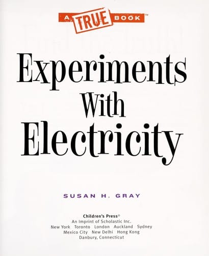 Cover of Experiments with Electricity