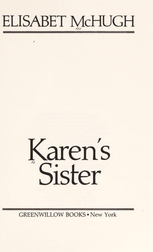 Cover of Karen's Sister