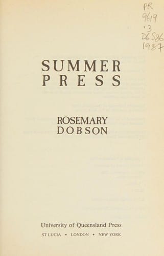 Cover of Summer press