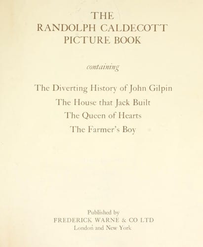 Cover of The Randolph Caldecott Picture Book