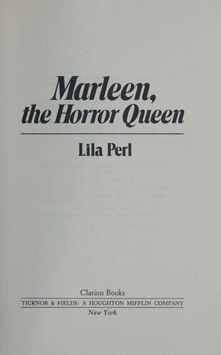 Cover of Marleen, the Horror Queen