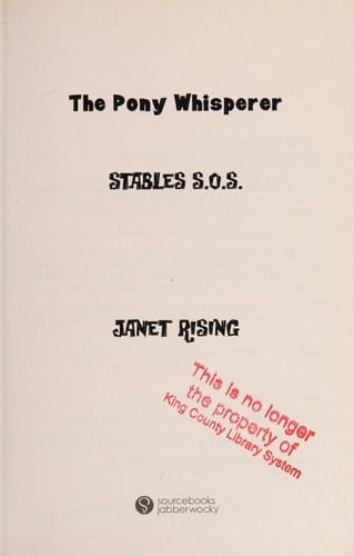 Cover of Stables S. O. S.