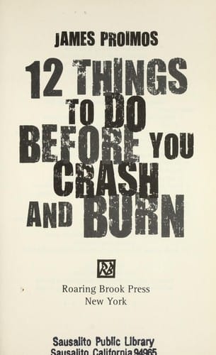 Cover of 12 Things to Do Before You Crash and Burn