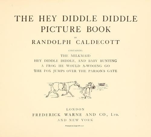 Cover of The Hey Diddle Diddle Picture Book