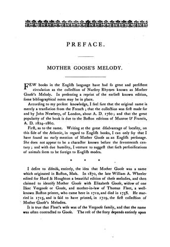 Cover of The Original Mother Goose's Melody