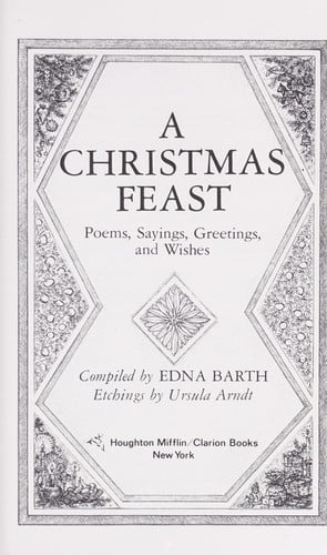 Cover of A Christmas Feast Poems, Sayings, Greetings, and Wishes