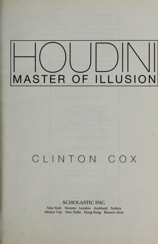Cover of Houdini Master of Illusion