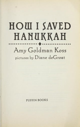 Cover of How I Saved Hanukkah