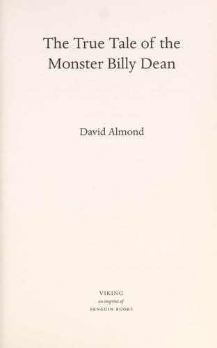 Cover of The True Tale of the Monster Billy Dean