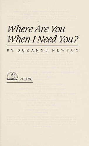 Cover of Where Are You When I Need You?