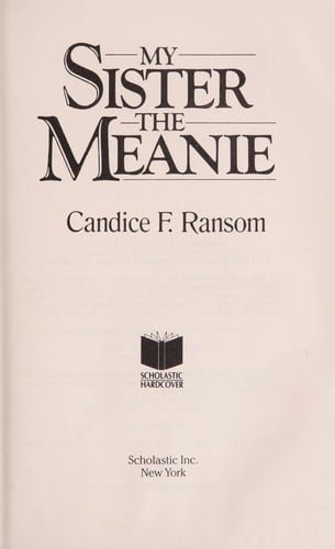 Cover of My Sister the Meanie