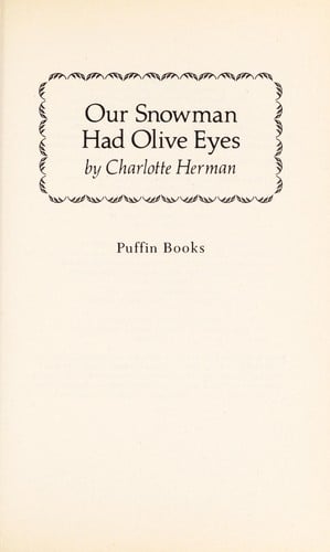 Cover of Our Snowman Had Olive Eyes