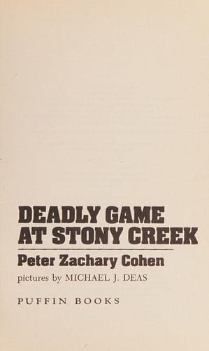Cover of Deadly Game at Stony Creek