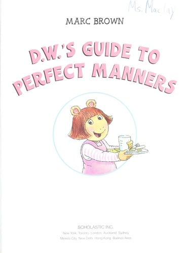 Cover of D.W.'s Guide to Perfect Manners