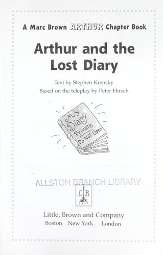 Cover of Arthur and the Lost Diary