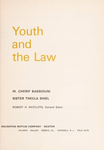 Cover of Youth and the Law