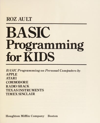 Cover of BASIC Programming for Kids