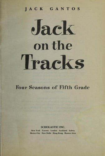 Cover of Jack on the Tracks Four Seasons of Fifth Grade