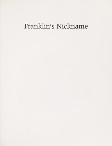 Cover of Franklin's Nickname