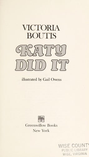 Cover of Katy Did it