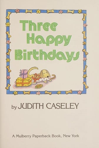 Cover of Three Happy Birthdays