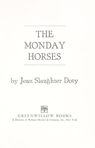 Cover of The Monday Horses