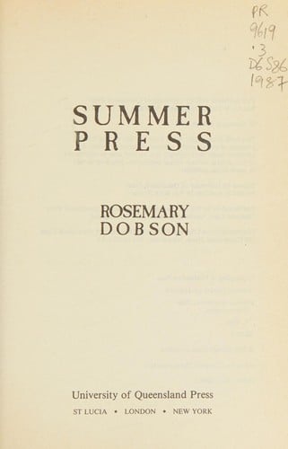 Cover of Summer press