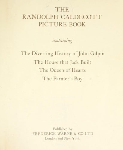 Cover of The Randolph Caldecott Picture Book