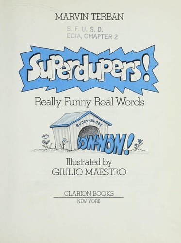 Cover of Superdupers! Really Funny Real Words