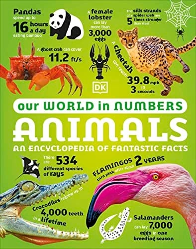 Cover of Our World in Numbers Animals An Encyclopedia of Fantastic Facts