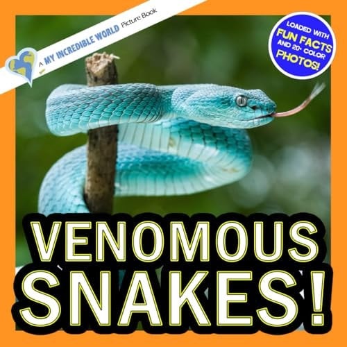 Cover of Venomous Snakes!: A My Incredible World Picture Book for Children