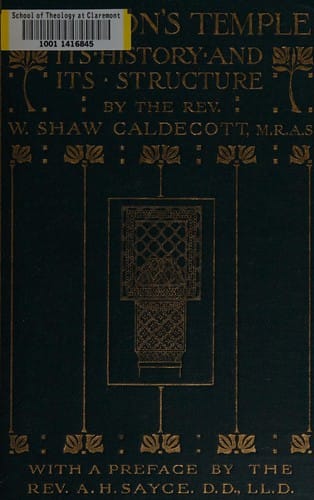Cover of Solomon's Temple: Its History and Its Structure