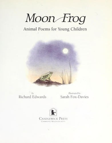 Cover of Moon Frog Animal Poems for Young Children
