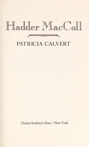 Cover of Hadder MacColl