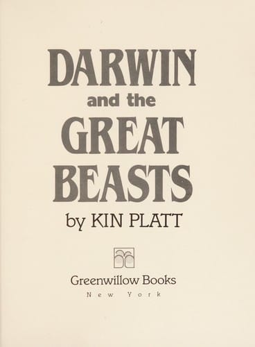 Cover of Darwin and the Great Beasts